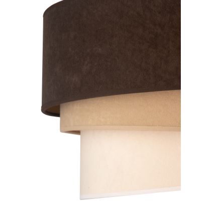 Duolla - Plafondlamp DEVON 1xE27/40W/230V diameter 45 cm bruin/beige