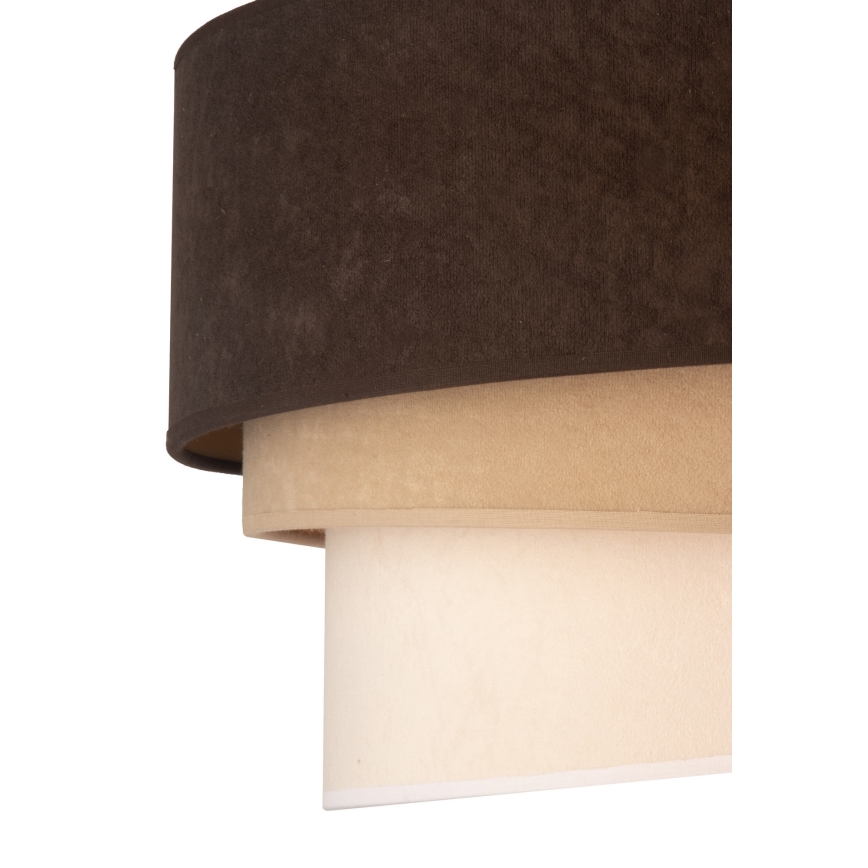 Duolla - Plafondlamp DEVON 1xE27/40W/230V diameter 45 cm bruin/beige