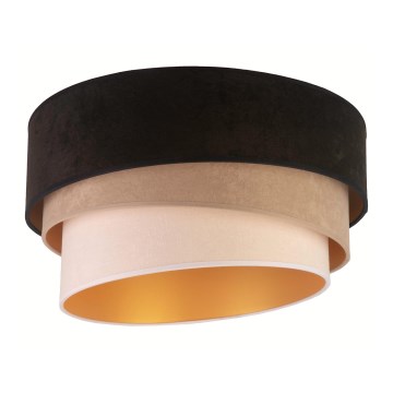 Duolla - Plafondlamp DEVON 1xE27/40W/230V diameter 45 cm zwart/beige