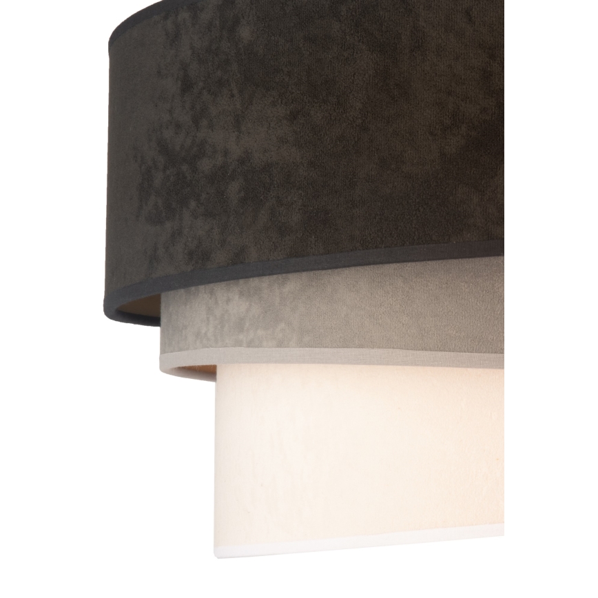 Duolla - Plafondlamp DEVON 1xE27/40W/230V diameter 45 cm zwart/grijs/beige