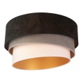 Duolla - Plafondlamp DEVON 1xE27/40W/230V Ø 45 cm zwart/grijs/beige