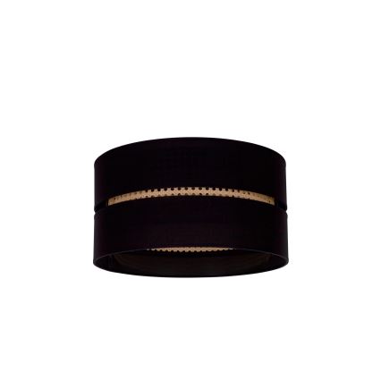 Duolla - Plafondlamp DUO 1xE27/15W/230V diameter 40 cm zwart/rotan