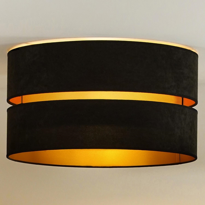 Duolla - Plafondlamp DUO 1xE27/40W/230V diameter 40 cm zwart/goud
