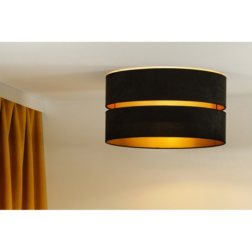 Duolla - Plafondlamp DUO 1xE27/40W/230V diameter 40 cm zwart/goud