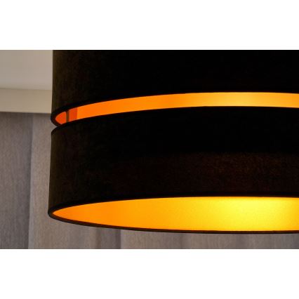 Duolla - Plafondlamp DUO 1xE27/40W/230V diameter 40 cm zwart/goud