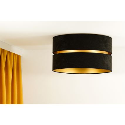 Duolla - Plafondlamp DUO 1xE27/40W/230V diameter 40 cm zwart/goud
