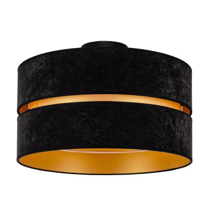 Duolla - Plafondlamp DUO 1xE27/40W/230V diameter 40 cm zwart/goud