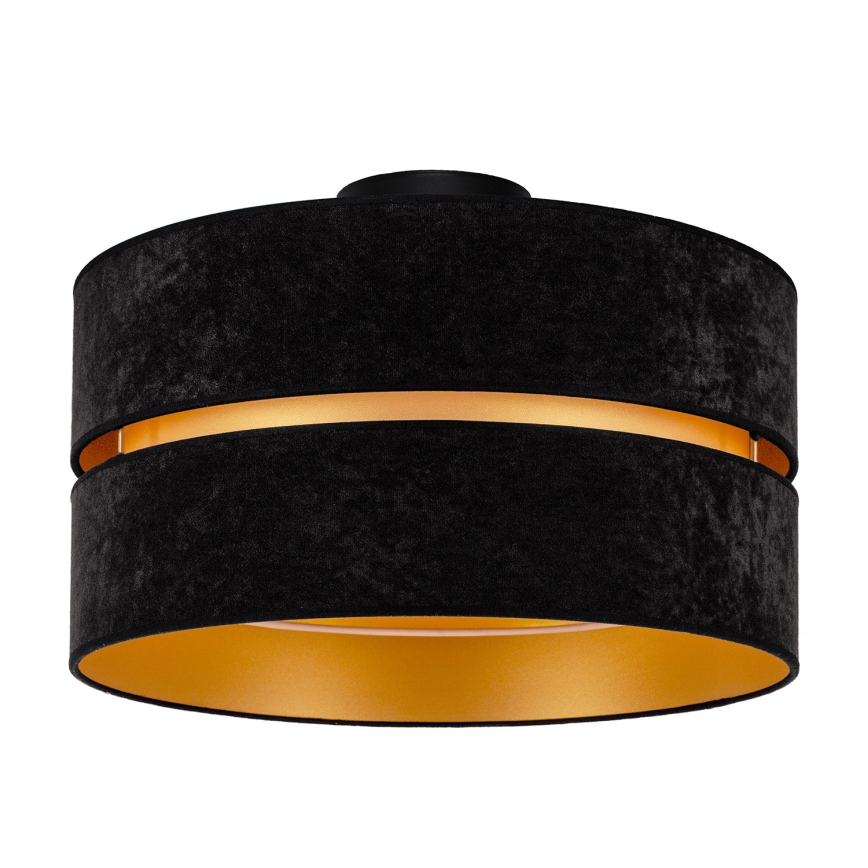 Duolla - Plafondlamp DUO 1xE27/40W/230V diameter 40 cm zwart/goud
