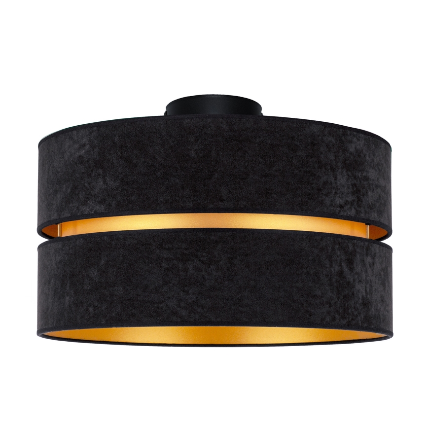 Duolla - Plafondlamp DUO 1xE27/40W/230V diameter 40 cm zwart/goud