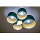 Duolla - Plafondlamp ROLLER PENTO 5xE27/60W/230V groen/goud
