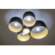 Duolla - Plafondlamp ROLLER PENTO 5xE27/60W/230V zwart/goud