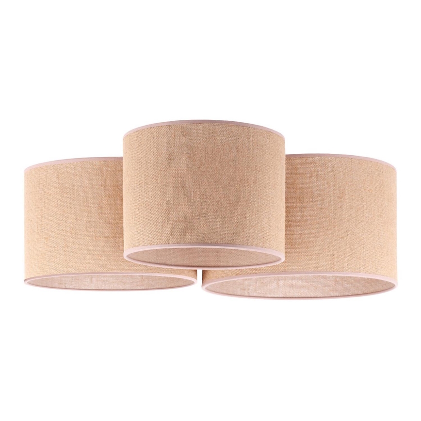 Duolla - Plafondlamp ROLLER TRIO 3xE27/60W/230V beige