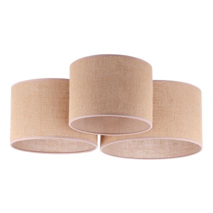 Duolla - Plafondlamp ROLLER TRIO 3xE27/60W/230V beige