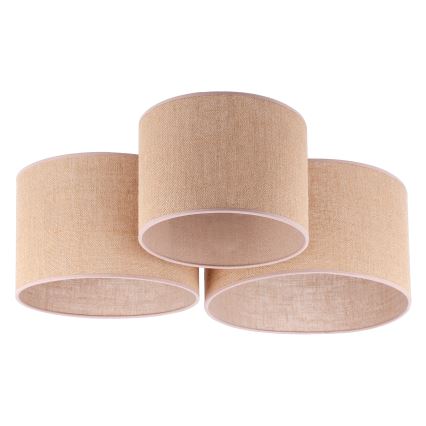 Duolla - Plafondlamp ROLLER TRIO 3xE27/60W/230V beige