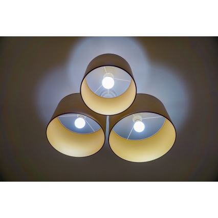 Duolla - Plafondlamp ROLLER TRIO 3xE27/60W/230V bruin