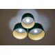 Duolla - Plafondlamp ROLLER TRIO 3xE27/60W/230V groen/goud