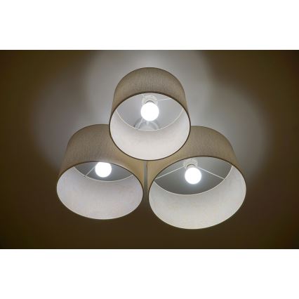 Duolla - Plafondlamp ROLLER TRIO 3xE27/60W/230V wit/goud