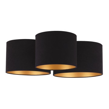 Duolla - Plafondlamp ROLLER TRIO 3xE27/60W/230V zwart/goud