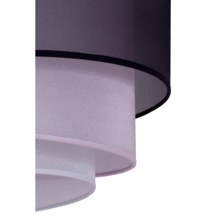 Duolla - Plafondlamp TRIO 1xE27/15W/230V diameter 45 cm zwart/roze/zilver