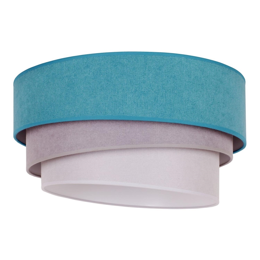 Duolla - Plafondlamp TRIO 1xE27/15W/230V Ø 45 cm turquoise/grijs/wit