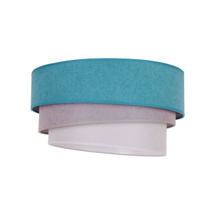 Duolla - Plafondlamp TRIO 1xE27/15W/230V Ø 45 cm turquoise/grijs/wit