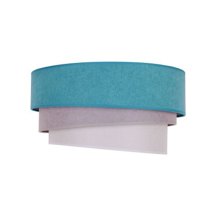 Duolla - Plafondlamp TRIO 1xE27/15W/230V Ø 45 cm turquoise/grijs/wit