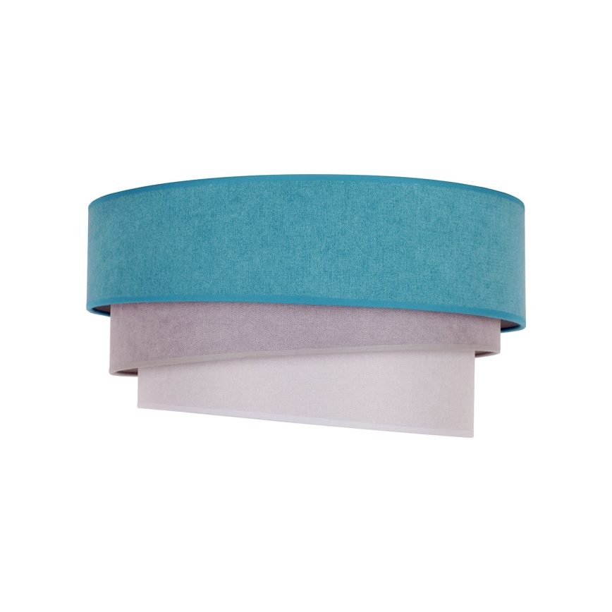 Duolla - Plafondlamp TRIO 1xE27/15W/230V Ø 45 cm turquoise/grijs/wit