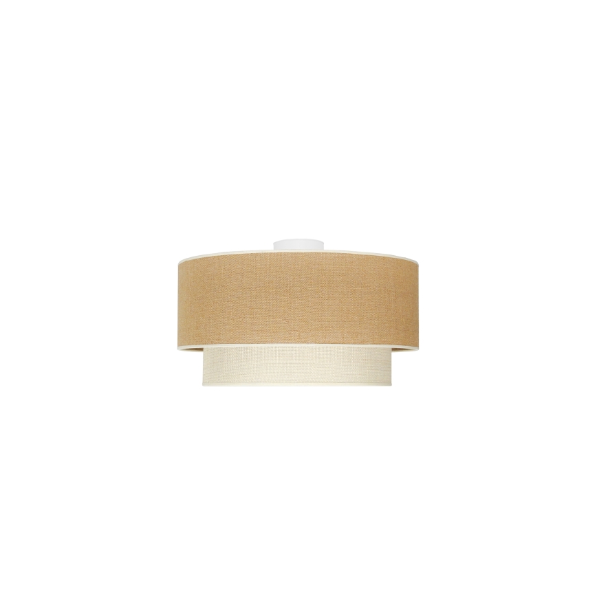 Duolla - Plafondlamp YUTE BOHO 1xE27/15W/230V diameter 45 cm bruin/crème
