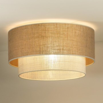 Duolla - Plafondlamp YUTE BOHO 3xE27/15W/230V diameter 60 cm bruin/crème