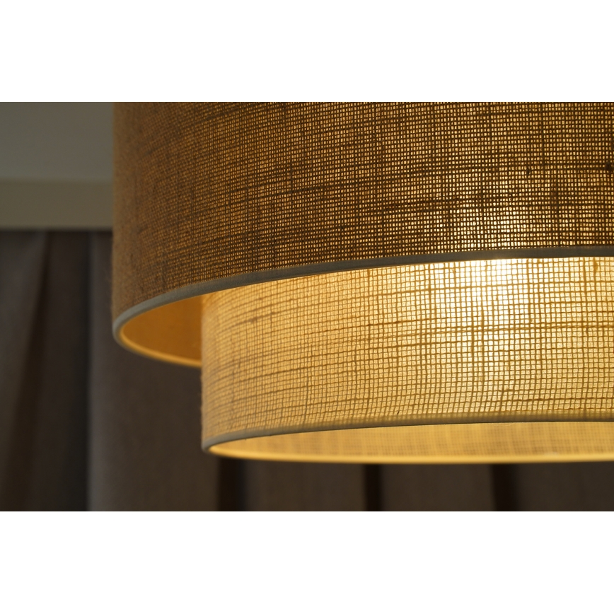 Duolla - Plafondlamp YUTE BOHO 3xE27/15W/230V diameter 60 cm bruin/crème