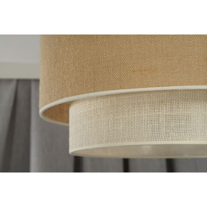 Duolla - Plafondlamp YUTE BOHO 3xE27/15W/230V diameter 60 cm bruin/crème