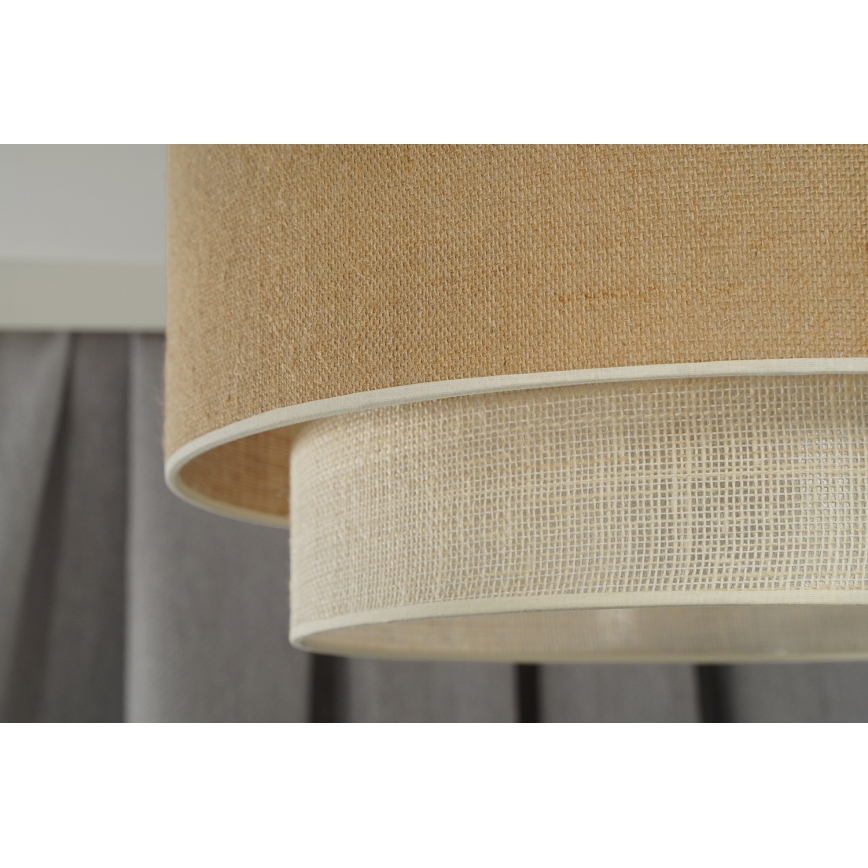 Duolla - Plafondlamp YUTE BOHO 3xE27/15W/230V diameter 60 cm bruin/crème