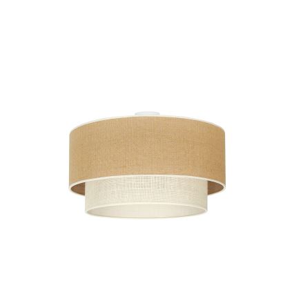 Duolla - Plafondlamp YUTE BOHO 3xE27/15W/230V diameter 60 cm bruin/crème