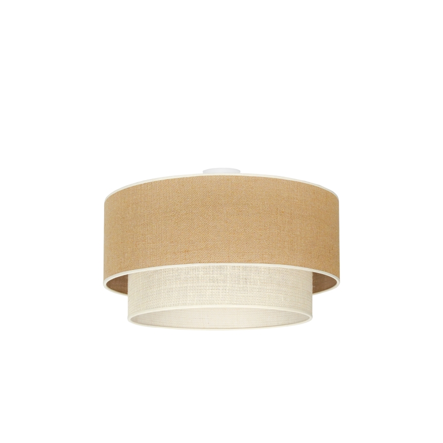 Duolla - Plafondlamp YUTE BOHO 3xE27/15W/230V diameter 60 cm bruin/crème