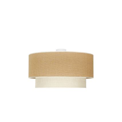 Duolla - Plafondlamp YUTE BOHO 3xE27/15W/230V diameter 60 cm bruin/crème
