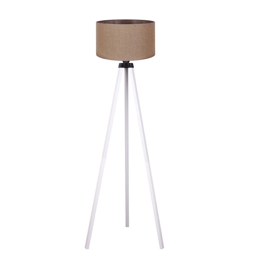 Duolla - Staande Lamp 1xE27/60W/230V diameter 44 cm bruin/wit