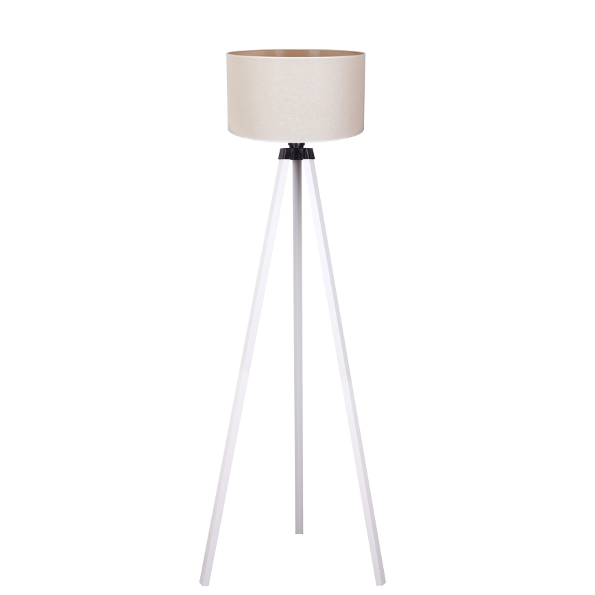 Duolla - Staande Lamp 1xE27/60W/230V diameter 44 cm crème/wit