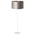 Duolla - Staande lamp CANNES 1xE27/15W/230V 45 cm zilver/koper/wit