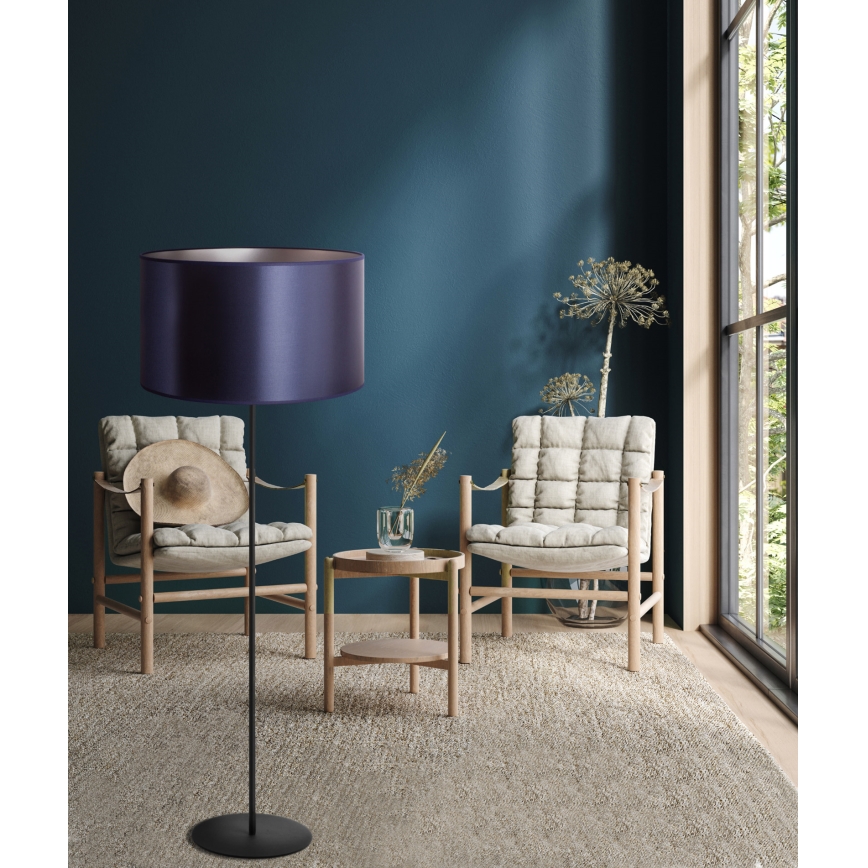 Duolla - Staande Lamp CANNES 1xE27/15W/230V diameter 45 cm paars/zilver/zwart
