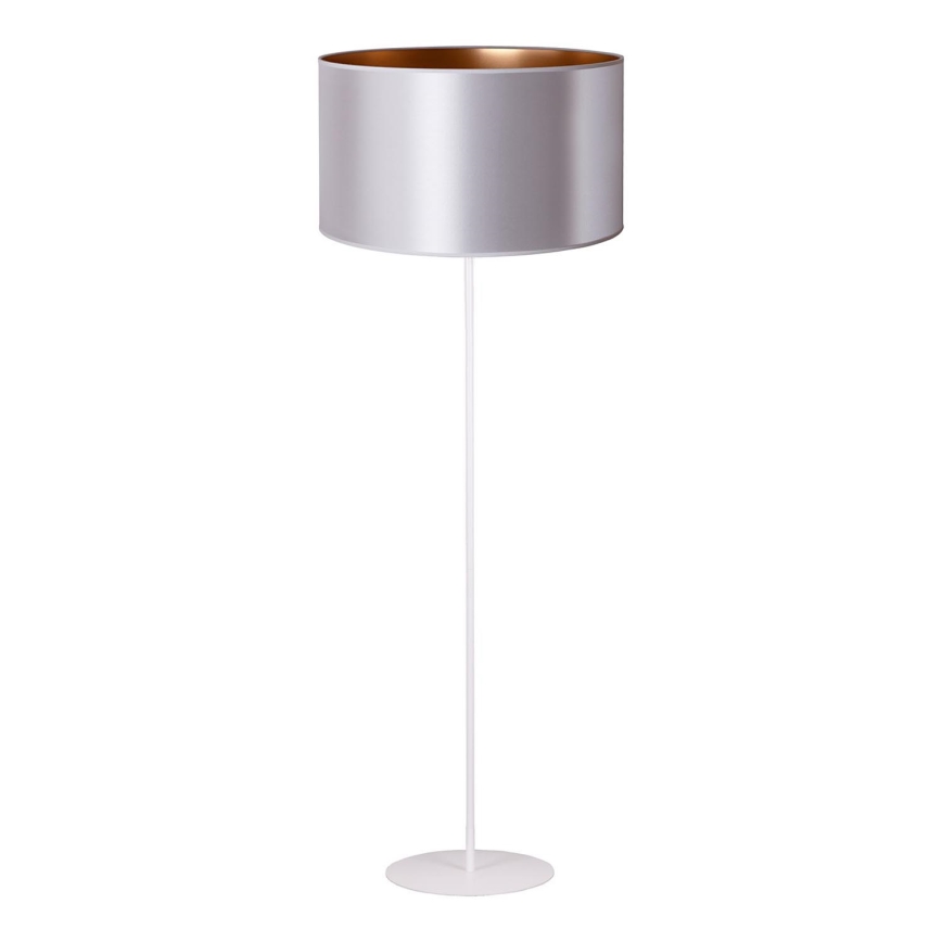 Duolla - Staande Lamp CANNES 1xE27/15W/230V diameter 45 cm zilver/koper/wit