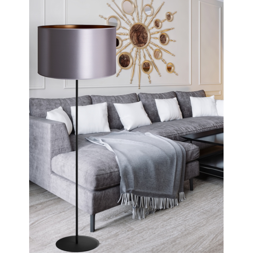 Duolla - Staande Lamp CANNES 1xE27/15W/230V diameter 45 cm zilver/koper/zwart