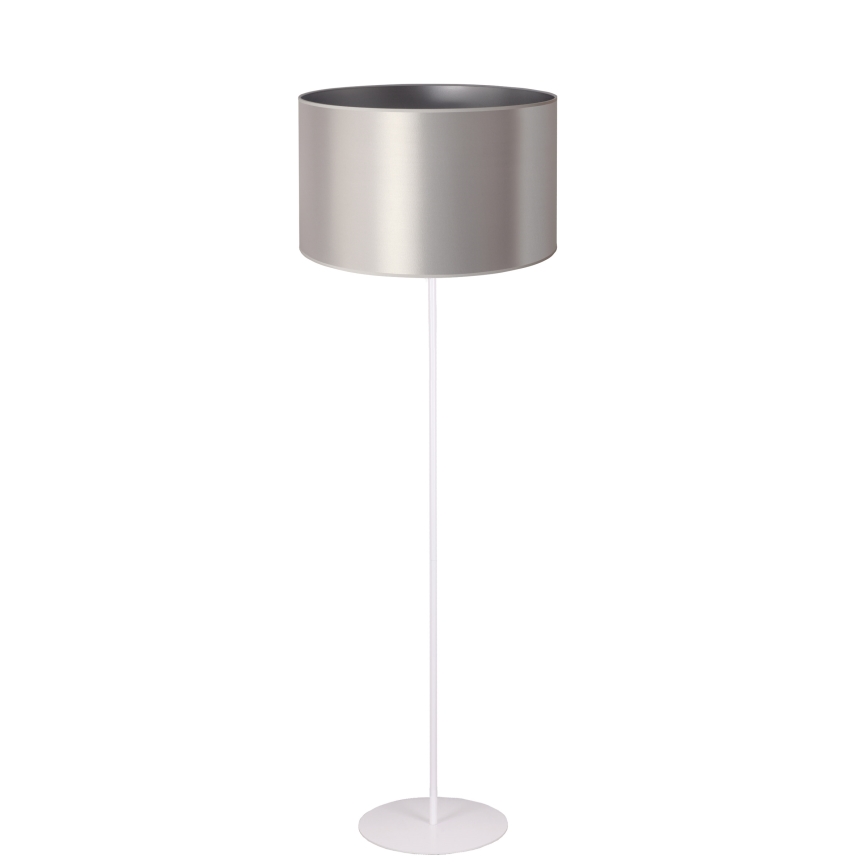 Duolla - Staande Lamp CANNES 1xE27/15W/230V diameter 45 cm zilver/wit