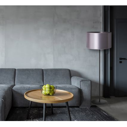 Duolla - Staande Lamp CANNES 1xE27/15W/230V diameter 45 cm zilver/zwart