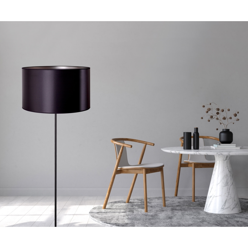 Duolla - Staande Lamp CANNES 1xE27/15W/230V diameter 45 cm zwart/zilver