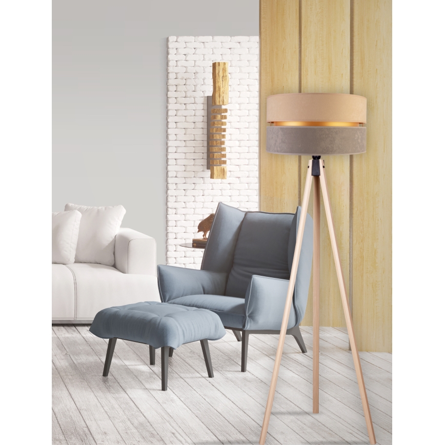 Duolla - Staande Lamp DUO 1xE27/60W/230V diameter 44 cm beige/grijs/beige