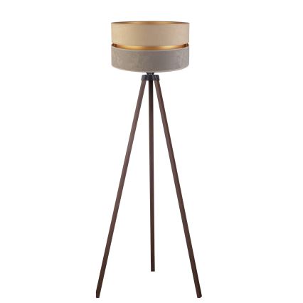 Duolla - Staande Lamp DUO 1xE27/60W/230V diameter 44 cm beige/grijs/bruin