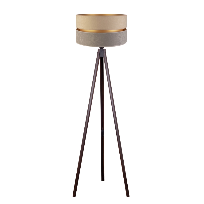 Duolla - Staande Lamp DUO 1xE27/60W/230V diameter 44 cm beige/grijs/wengé