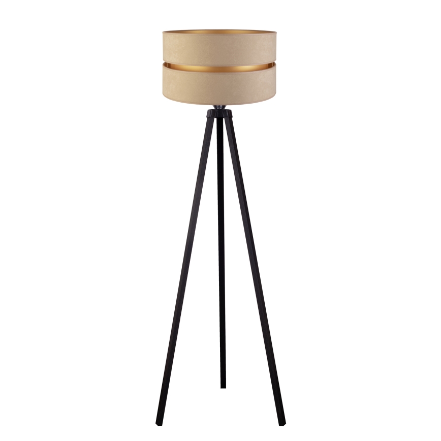 Duolla - Staande Lamp DUO 1xE27/60W/230V diameter 44 cm beige/wengé