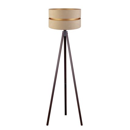 Duolla - Staande Lamp DUO 1xE27/60W/230V diameter 44 cm beige/wengé