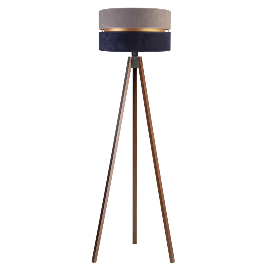 Duolla - Staande Lamp DUO 1xE27/60W/230V diameter 44 cm grijs/blauw/wengé